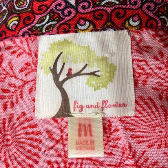 Fig and Flower Anthropologie Sz M Boho Peasant Top - Picture 6 of 8